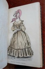 Women’s Fashion Dress c. 1830-40 Evening & Morning book w/ 65 hand color plates