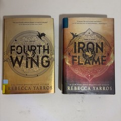 Fourth Wing & Iron Flame Both 1st Prints With Sprayed Edges- Rebvecca Yarros HC