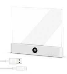 Book Light, Rechargeable Clear LED Flat Reading Light with 3 Colors Timer, D…