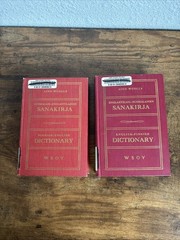 Finnish-English & English-Finnish Dictionary SET 2 Vol HC Ex-Library 1956