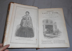 1854 Godey’s Magazine and Lady’s Book Bound Volume Womens Kids Fashion Style