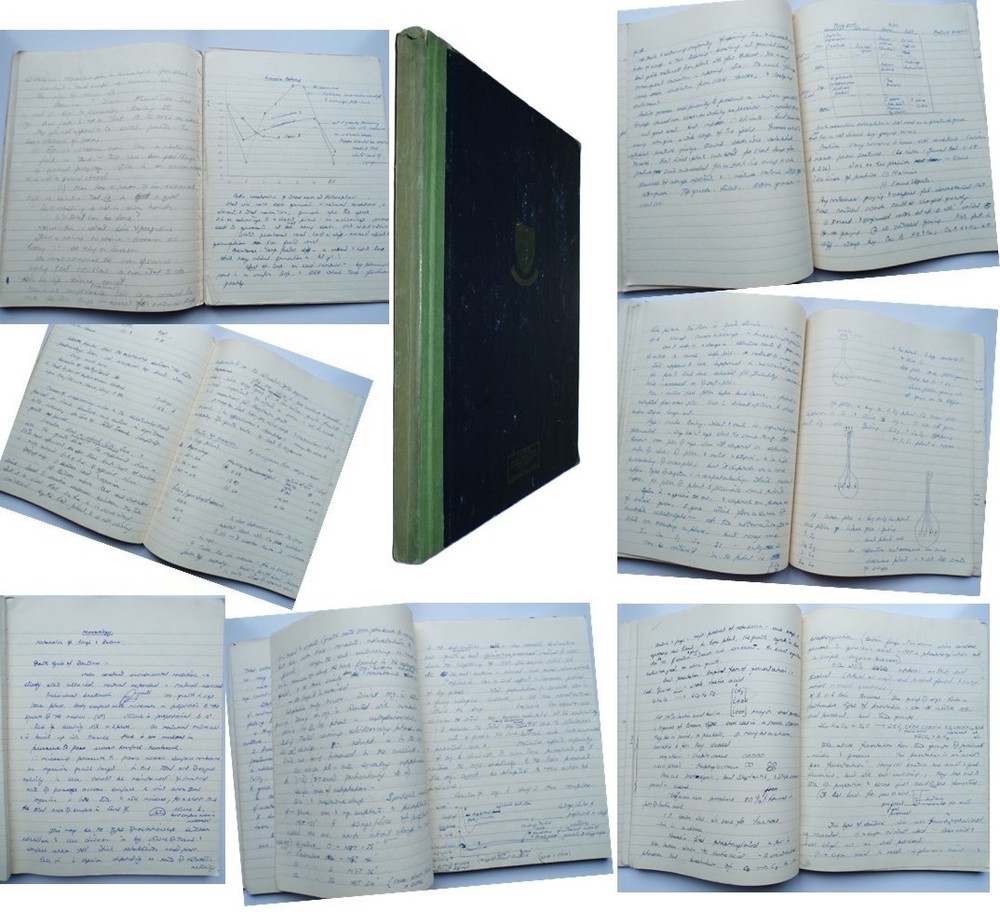 1952 Scientific MANUSCRIPT BOOK Microbiology Proteins Bacteria Botany 172 pages