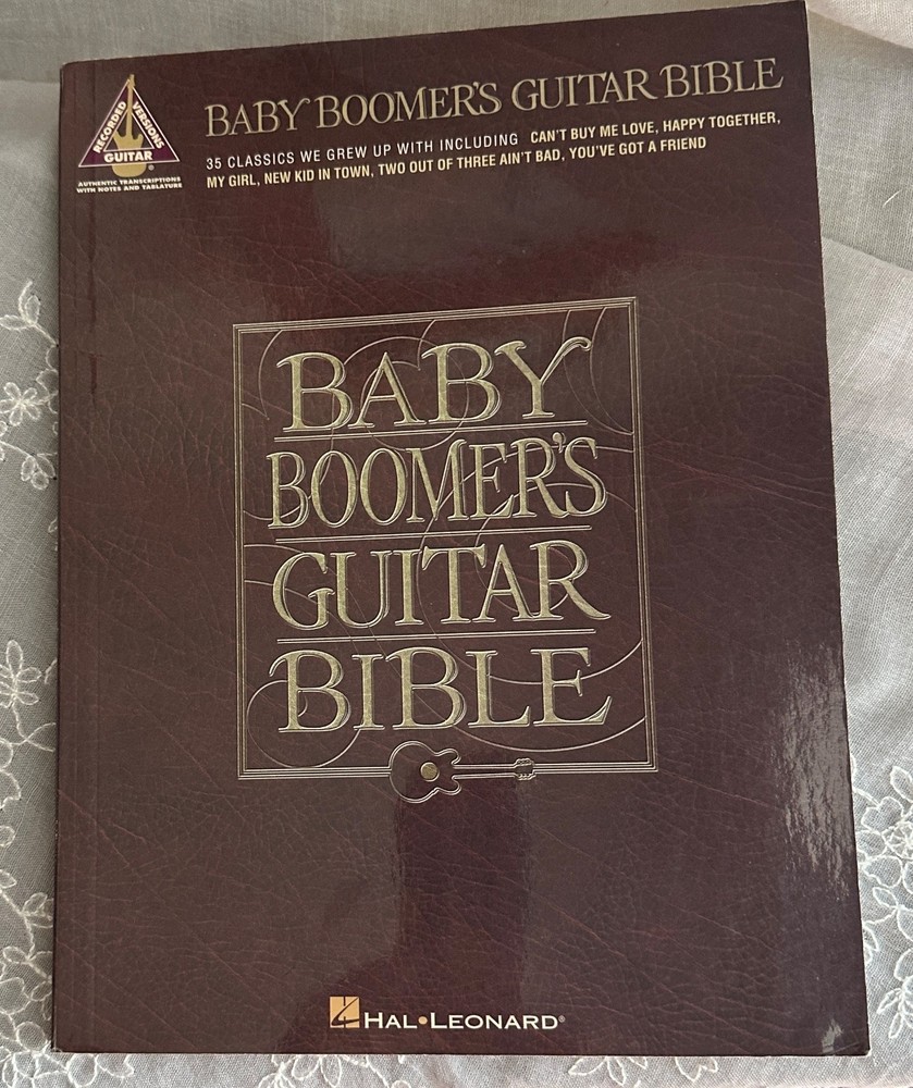 BABY BOOMER’S GUITAR BIBLE music book, guitar tabs for 35 classic songs