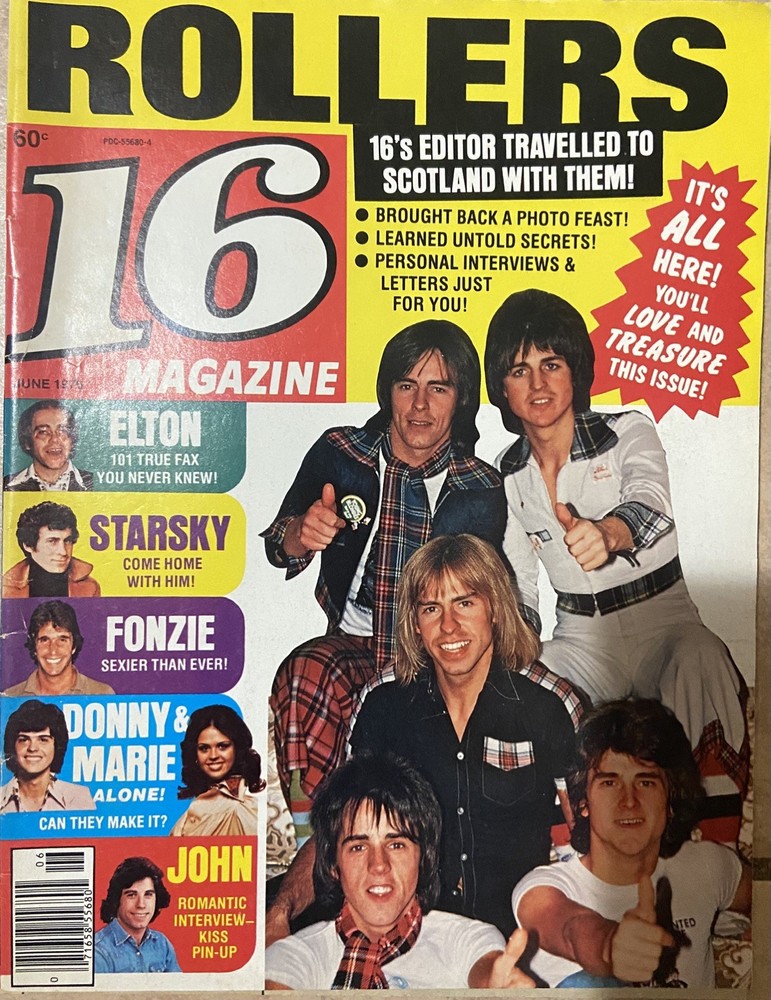 16 Magazine June 1976 Jim Croce Elton Bay City Rollers Donny Marie Fonz Winkler