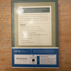 NIV Thinline Bible 1996 Black Bonded Leather Text 1984 Like New, Name On Cover