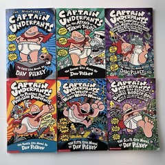 Captain Underpants by Dav Pilkey 6-Book Lot, Flip-O-Rama, Paperback