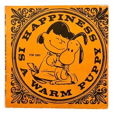 Vtg 1962 Happiness is a Warm Puppy Book by Charles M. Shulz 1st Ed Scholastic PB