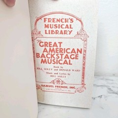 Samuel French Great American Backstage Musical By Bill Solly And Donald Ward