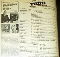 True Magazine September 1975 84 Pages W/Ray Bradbury Article