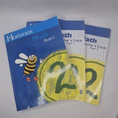 Horizons 2nd grade MATH 2 set includes Teacher’s Guide and 1 Student Workbook