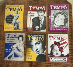 6 x 1950s Tempo Pocket Magazines News Tabloid Lot of 6 from 1953