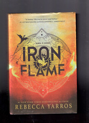 Iron Flame By Rebecca Yarros, First Edition First Print, Black Sprayed Edges NF