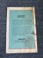 Vintage Parkline Gas Range User Manuel Guide Oven Kitchen Stove
