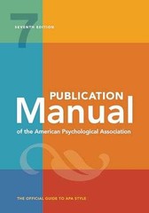 Publication Manual – Hardcover, by American Psychological Association – Good