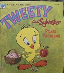 Vintage Whitman Tweety And Sylvester Picnic Problems Hardcover Book Looney Tunes