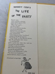 The Life of the Party Bennett Cerf 1956 Illustrated Anecdotes Doubleday HC