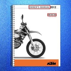 KTM 500 EXC US Motorcycle Owners Manual 2012 – STEEL WIRE BOUND – TOUGH COVERS