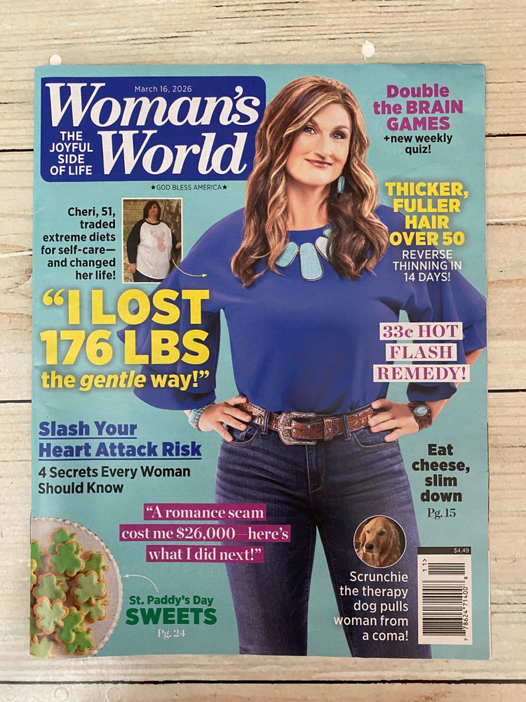 Woman’s World March 16, 2026 Magazine thicker fuller hair over 50 the joyful