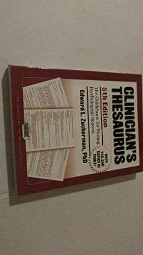 Clinician’s Thesaurus, 5th – Paperback, by Edward L. Zuckerman – Very Good