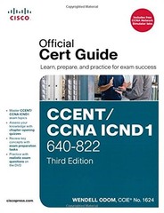 CCENT / CCNA ICND1 640-822 OFFICIAL CERT GUIDE By Wendell Odom – Hardcover *NEW*