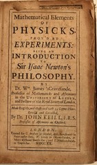 Gravesande on Isaac Newton’s Principia Mathematica 1720 Science FIRST EDITION