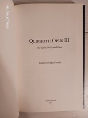 QLIPHOTH OPUS III Edgar Kerval & Various Nephilim Press 2013 Occult Magick VG+