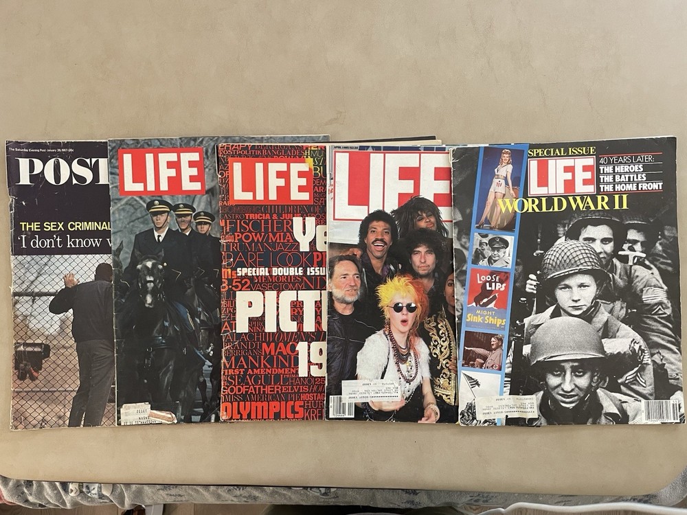 1967-1985 LIFE & POST Magazines Lot Of 5 Various Subjects