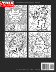 Stoner Coloring Book: Trippy Psychedelic Stoner 420 Coloring Pages for Adults wi