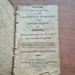 1812 W. W. Woodward Psalms for Christian Worship Leather Corrected Ed Phila