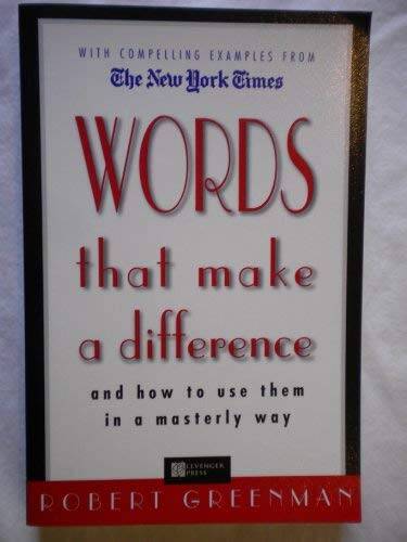 Words That Make a Difference: And How to Use Them in a Masterly Way – VERY GOOD