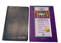 Bible NIV 1984 Thinline Navy Bonded Leather 1996 Purple Original Box