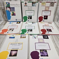 Lot Of 8 Calvert School Answer Keys For Daily Work & Calvert Math Ring Binders