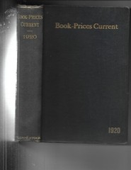 AUCTION BOOK PRICES CURRENT 1920 1st. Ed., 752 Pages, Original, Scarce, CLEAN