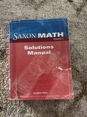 Saxon Course 2 Solution Manual