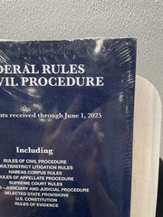 Federal Rules of Civil Procedure, Educational Edition 2025-2026 Paperback