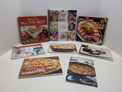 Lot of 8 Pampered Chef & Longaberger Cook Books – Main Dishes, All The Best, Etc