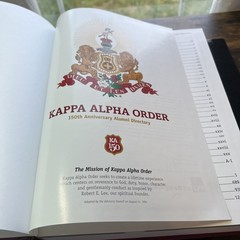 Kappa Alpha Order 150th Anniversary Alumni Directory 1275pp 2015 NO CD
