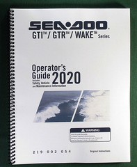 2020 SeaDoo GTI / GTR / WAKE Series Operator’s Manual w/ Protective Covers