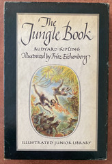 1950 The Jungle Book by Rudyard Kipling HARCOVER BOOK Box Cover Junior Library