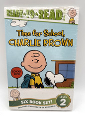 6-Simon Spotlight Ready-To-Read Books Time for School, Charlie Brown Level 2 NEW