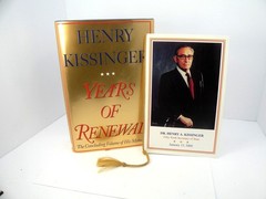 Henry Kissinger “Years Of Renewal” Signed Book & Event Program First Edition