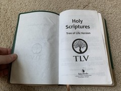 TLV Thinline Bible Holy Scripture – Green & Tan Duravella Imitation Leather