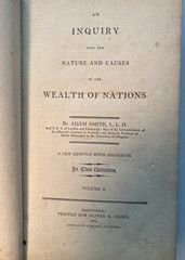 Early American Imprint Inquiry Nature “WEALTH OF NATIONS” Adam Smith 1804 4th Ed