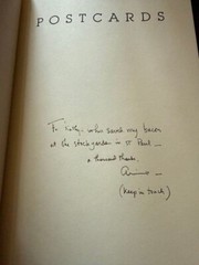Postcards by Annie Proulx (Association Copy) SIGNED US First Edition