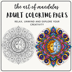 DIGITAL CONTENT- 2025 Merrick Adult Manndala 10 Page Activity Book – PRINTABLE