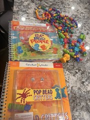 Chicken Socks Pop Bead Critters And People Set Of 2 Activity Books Klutz