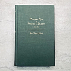 Original List of Persons of Quality 1600-1700 – Hotten – Genealogy Emigrants