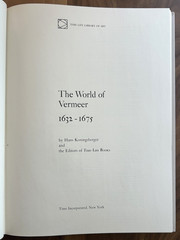 The World of Vermeer ~ 1632-1675 TL Library of Art 1967 1st edition w/Slip Cover