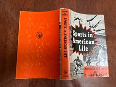 SPORTS IN AMERICAN LIFE by COZENS and STUMPF – HBDJ 1953 1st EDITION ANTIQUE