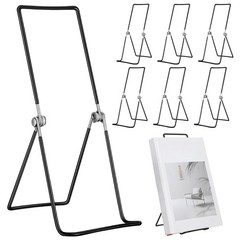 Memorywuu 6 Pack 11.8 Inch Large Metal Book Stand for Inch, Black